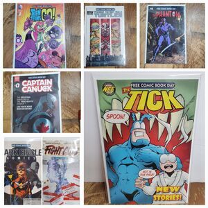 Lot Of 7 Free Comic Book Day-Phantom-Tick-Captain Canuck-Fight Club-Dark Circle+